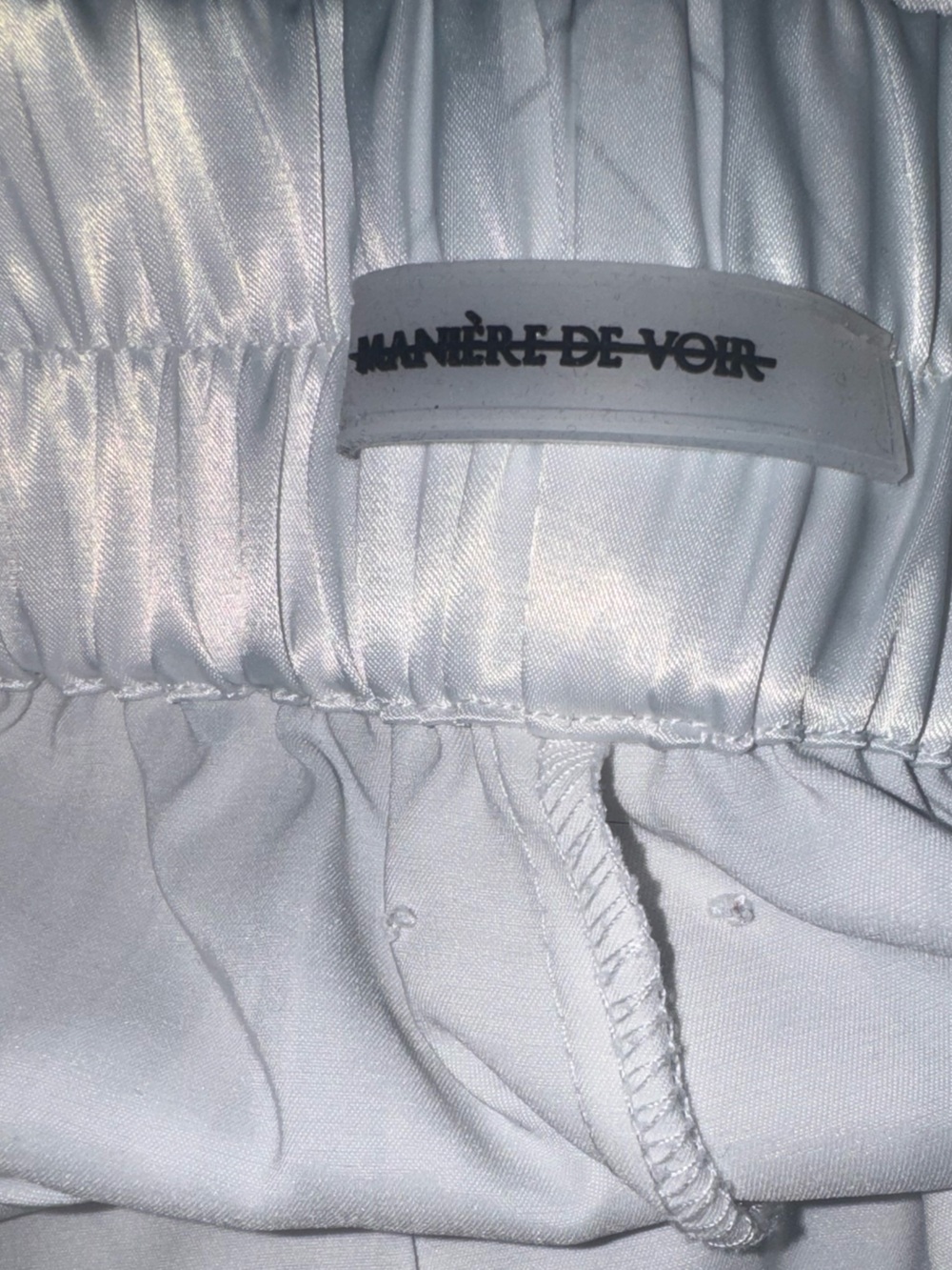 Manière De Voir Satin Wide Leg Pants Hummingbird Art Deco Sz UK 12 US 8 - Picture 5 of 11